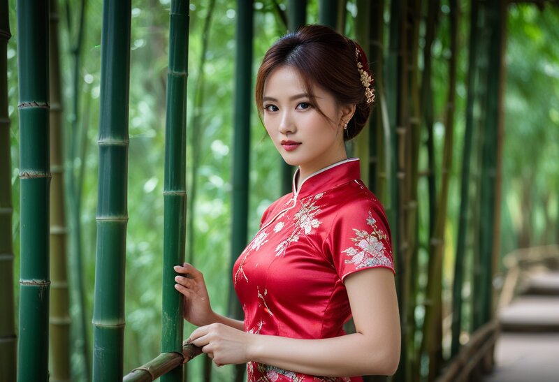 她很漂亮